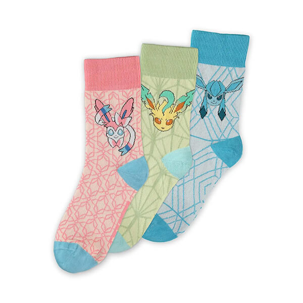 Pokémon ponožky - Eevee Evolution LGS - sada 3 ks