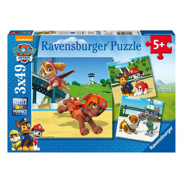 Puzzle Tlapková patrola: Psí tým 3x49 dílků