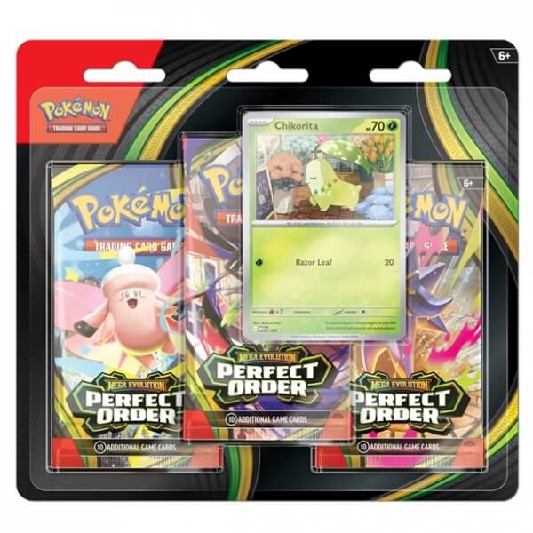 Pokémon Perfect Order 3 Pack Blister - Chikorita