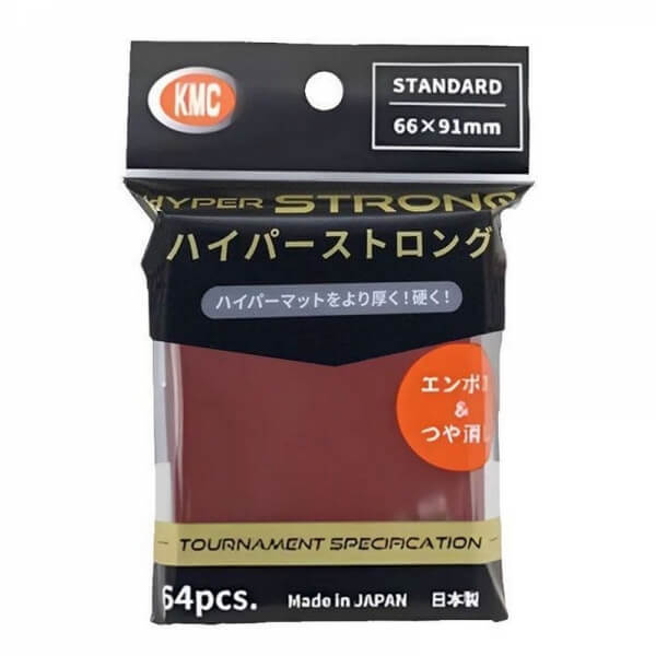 Obaly na karty KMC Standard Sleeves - Hyper Strong Red - 64 ks