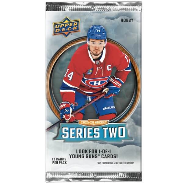 2025-2026 NHL Upper Deck Series Two Hobby Balíček - hokejové karty