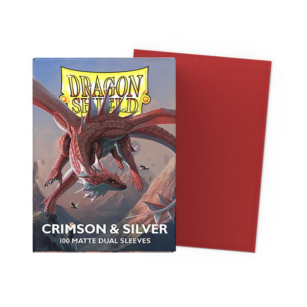 Obaly na karty Dragon Shield Matte Dual Sleeves - Crimson and Silver - 100 ks