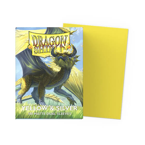 Obaly na karty Dragon Shield Matte Dual Sleeves - Yellow and Silver - 100 ks