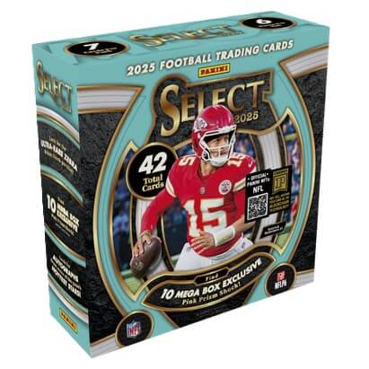 2025 Panini Select Football Mega Box - karty amerického fotbalu