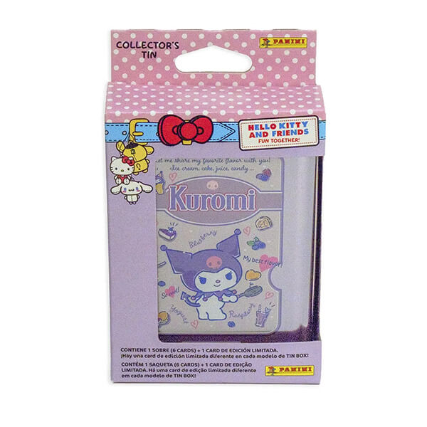 Sběratelské karty Hello Kitty - plechovka s kartami - Kuromi