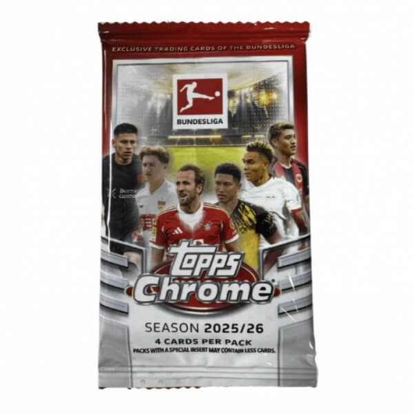 2025-2026 Topps Chrome Bundesliga Hobby balíček - fotbalové karty