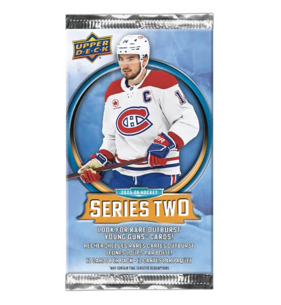 2025-2026 NHL Upper Deck Series Two Gravity Feed Balíček - hokejové karty