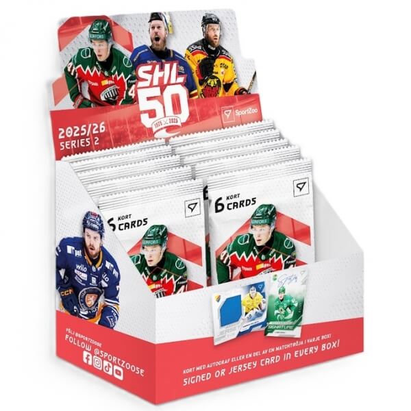 2025-2026 Svenska hockeyligan SHL 2. série Retail Box - hokejové kartičky