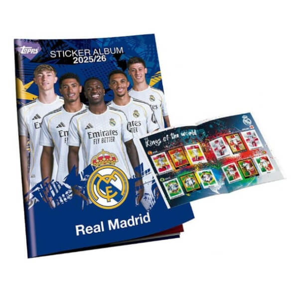 Fotbalové samolepky a Album Topps Real Madrid 2025/2026