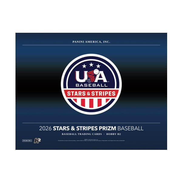2026 Panini Prizm USA Stars and Stripes Baseball Hobby Hybrid H2 balíček 