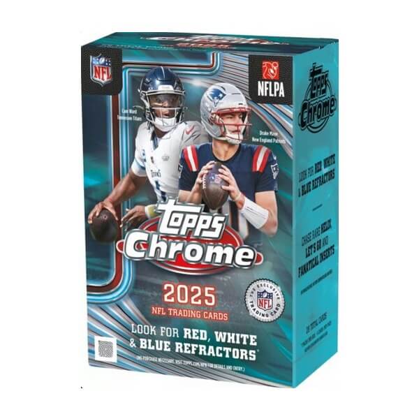 2025 Topps Chrome Football Blaster box - karty NFL
