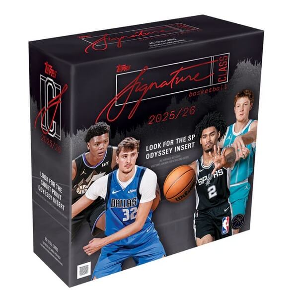 2025-2026 NBA karty Topps Signature Class Basketball Mega Box
