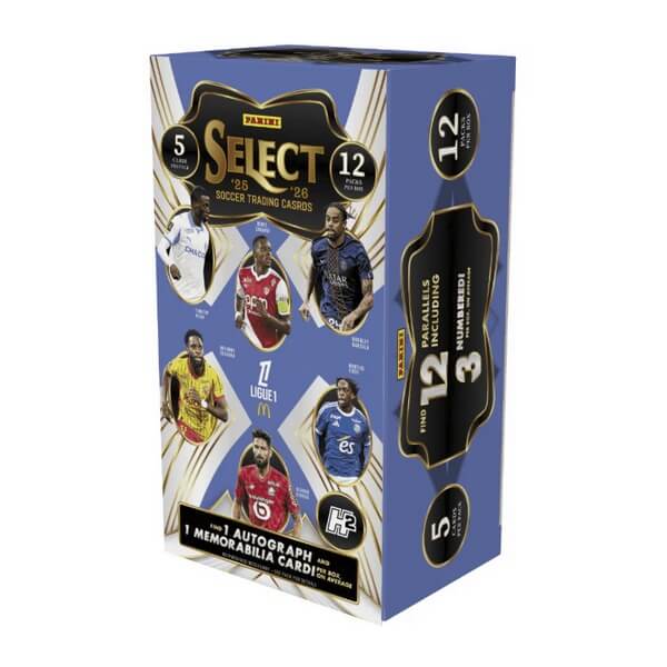 2025-2026 Panini Select Ligue 1 Soccer Hobby Hybrid H2 Box - fotbalové karty