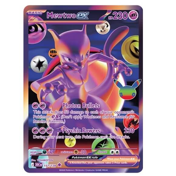 Pok&eacute;mon karty 30th Anniversary Celebration Mewtwo ex