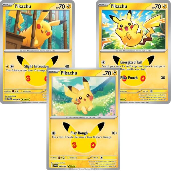 Pok&eacute;mon karty 30th Anniversary Celebration Pikachu
