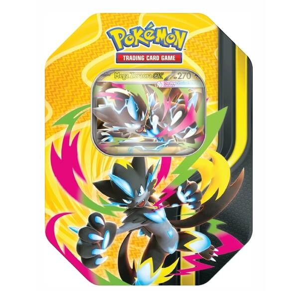 Plechovka Pokémon Mega Forces Tin - Mega Zeraora ex