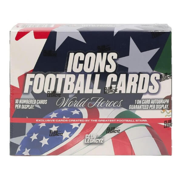 2026 Club Legacyz Icons Football World Heroes 4th Edition Hobby Box - fotbalové karty