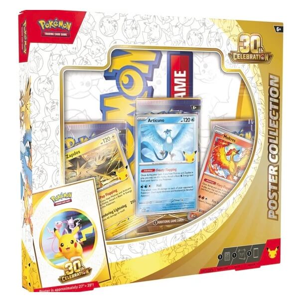 Pokémon 30th Celebration Poster Collection (1x plakát, 3x booster, 3x promo karta)
