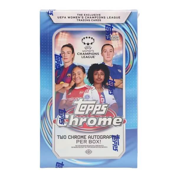 2025-2026 Topps Chrome Soccer UEFA Women's Champions League Hobby Box - fotbalové karty