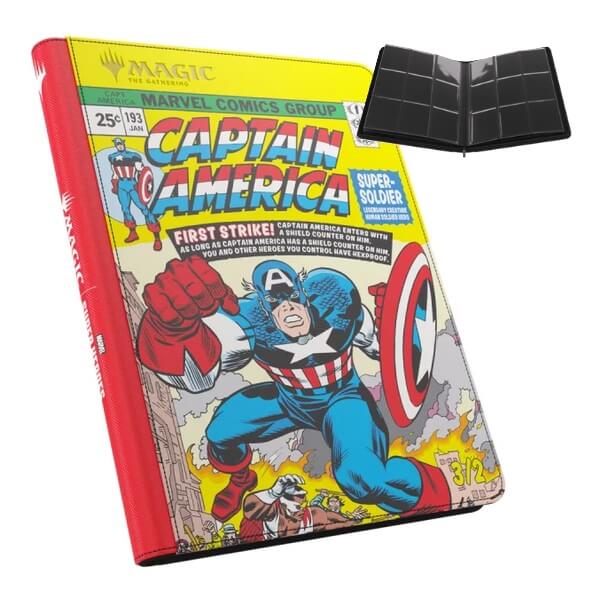 Album na karty Magic: the Gathering Zip-Up 18-Pocket Marvel Super Heroes - Captain America / Black Panther