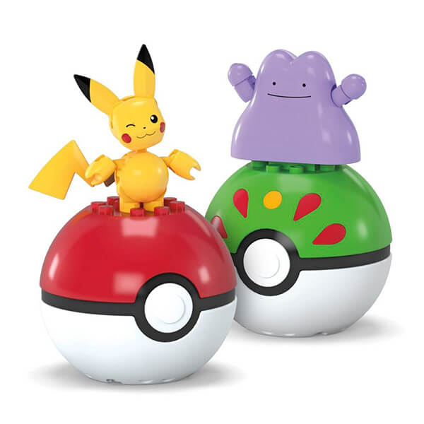 Pokémon stavebnice Mega - Pikachu a Ditto + Poké Ball