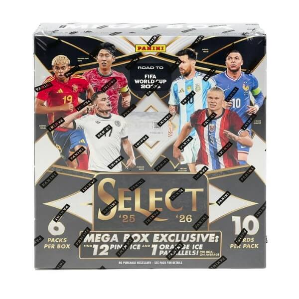 2025/2026 Panini Select Road to FIFA World Cup Mega Box - fotbalové karty