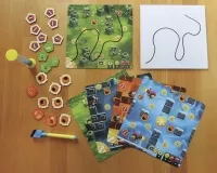 Desková hra Loony Quest v češtině - pohled na dohranou hru