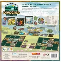 Naučná hra Divočina Severní Ameriky - zadní strana krabice