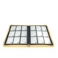 UltraPro Vivid 9-Pocket Zippered PRO-Binder Yellow - rozevřené