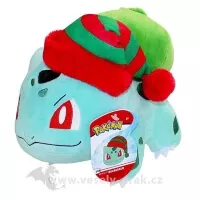 Pokémon plyšák Bulbasaur o velikosti cca 20 cm s čepicí
