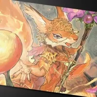 Hraci podlozka Magic the Gathering - Bloomburrow - Hazel of the Rootbloom umelecka