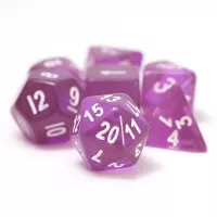 Sada 7+1 fialových kostek Sirius Dice