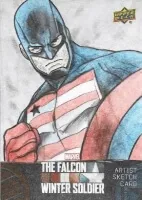 Upper Deck The Falcon &amp; the Winter Soldier Hobby karta Artist sketch