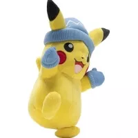 Pokemon plysak Pikachu v zimní čepici 20 cm