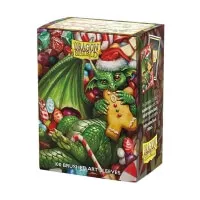 Obaly na karty Dragon Shield s motivem Christmas 2024 uložené v krabičce
