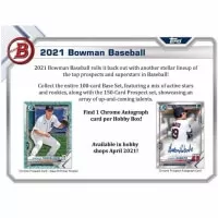 2021 Topps MLB Bowman Baseball Hobby Box 