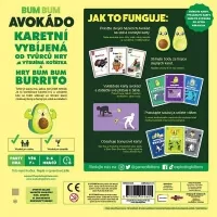 Zadní strana balení hry Bum Bum Avokádo