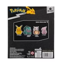 Zadní strana balení figurky Pikachu