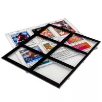 UltraPro - 35PT 6-Card Black Border UV ONE-TOUCH Magnetic Holder 