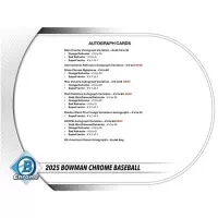 2025 Topps Bowman Chrome Baseball Hobby Box