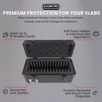 EVORETRO Aluminum Graded Card Storage Case 15-Slot | Black 
