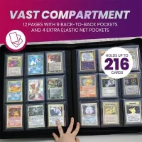 EVORETRO Top Loader Binder 3x3 216 Card holder