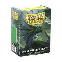 Obaly na karty Dragon Shield Matte Dual Sleeves - Apple Green and Silver - 100 ks