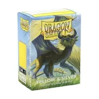 Obaly na karty Dragon Shield Matte Dual Sleeves - Yellow and Silver - 100 ks