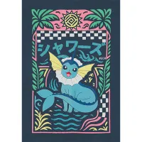 Pokémon tričko Vaporeon - motiv na zádech