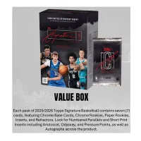 Karty NBA 25 26 Topps Signature Class Basketball Blaster Box obsah