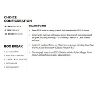Fotbalové karty 25 26 Panini Prizm FIFA Choice Soccer box obsah