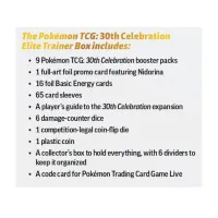 Pokémon karty ETB 30th Celebration Elite Trainer Box obsah