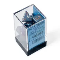 Sada RPG kostek Opaque Dusty Blue/copper Polyhedral 7-Dice Set