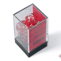 Kostky pro RPG Chessex Translucent Red/white Polyhedral 7-Dice Set